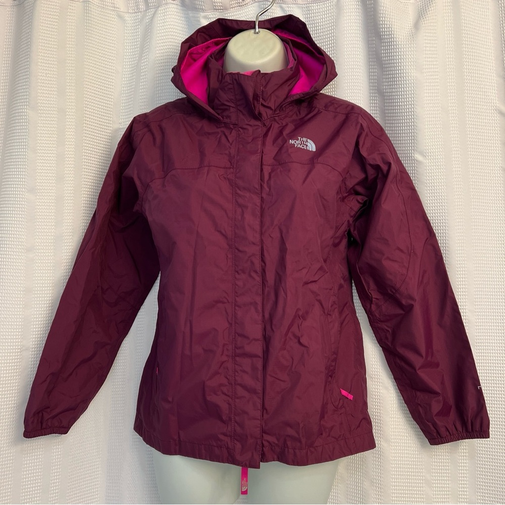 The North Face Hyvent Purp Pink Girl’s Windbreaker Rain Jacket Coat Size L 14/16